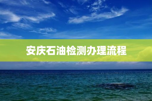 安庆石油检测办理流程